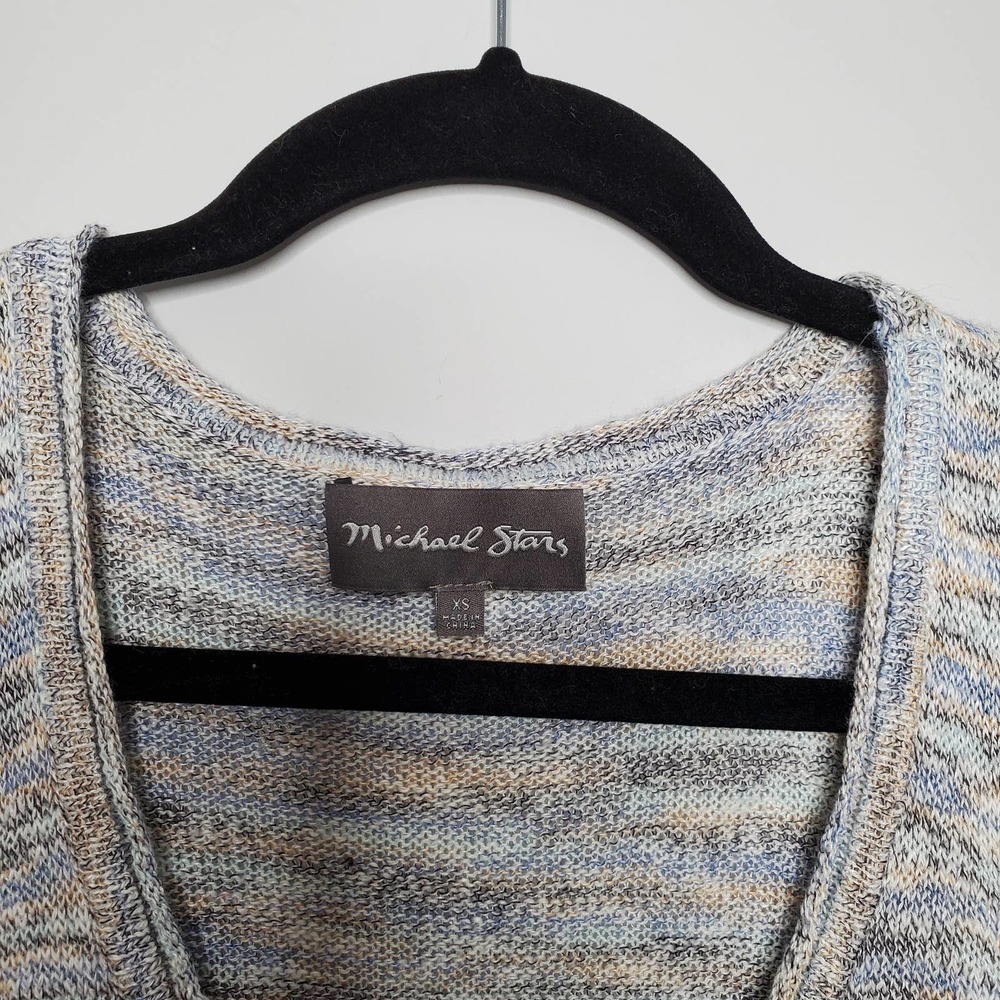 MICHAEL STARS • Gray Scoop Neck Linen Blend Tank Top Sz XS - Picture 4 of 6